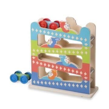 Melissa & Doug Ahşap Araç Rampa Kulesi-Zilli