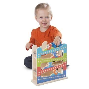 Melissa & Doug Ahşap Araç Rampa Kulesi-Zilli
