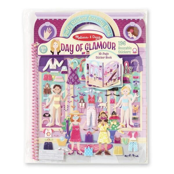 Melissa & Doug Reusable Pufft Stickers Glamour