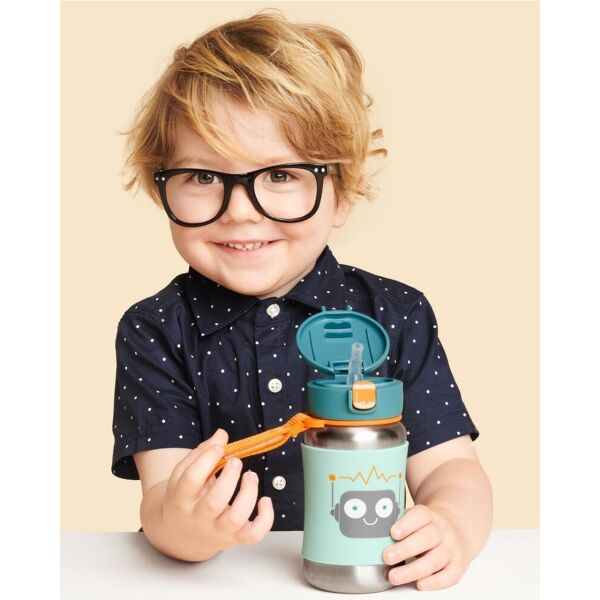 Skip Hop Pipetli Paslanmaz Çelik Suluk - Robot