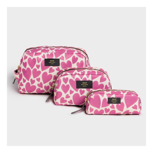 Wouf Pink Love Large Toiletry Bag - Büyük Makyaj Ç