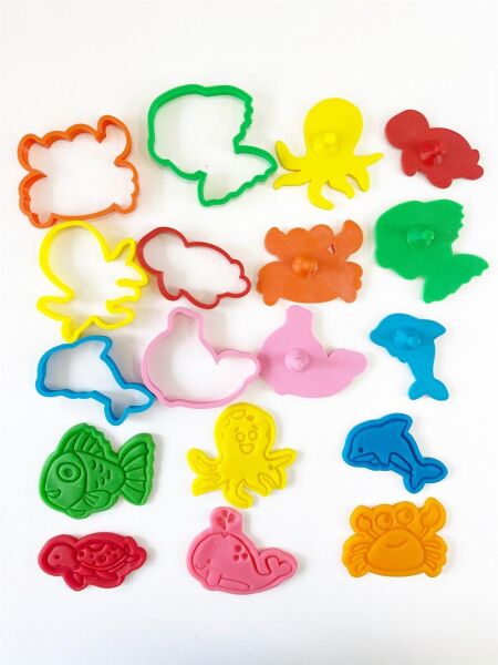 Childgen Deniz Canlıları 3D Kalıp ve Damga Seti