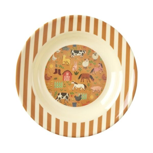 Melamin Çocuk Çukur Tabak - Farm