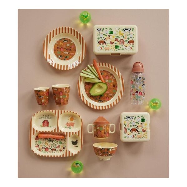 Melamin Çocuk Çukur Tabak - Farm