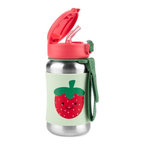 Skip Hop Pipetli Paslanmaz Çelik Suluk - Çilek