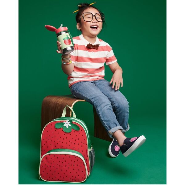 Skip Hop Pipetli Paslanmaz Çelik Suluk - Çilek