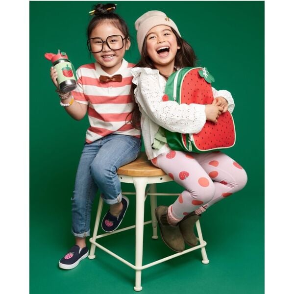 Skip Hop Pipetli Paslanmaz Çelik Suluk - Çilek