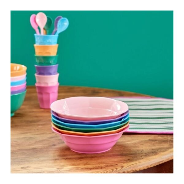 Melamin Çukur Tabak - Koyu Pembe