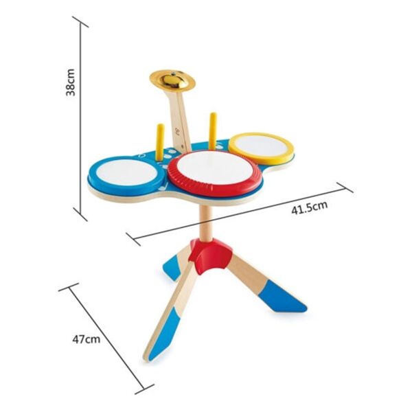 Hape Drum and Cymbal Oyuncak Davul Seti