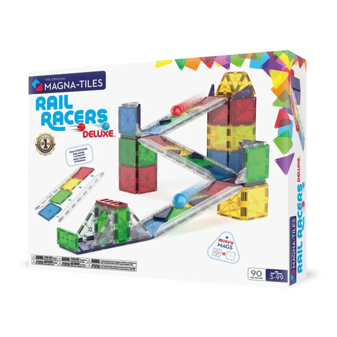 MAGNA-TILES - Rail Racers Deluxe - 90 Parça