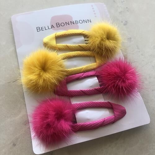 Pompom Set 4lü - Pembe Sarı
