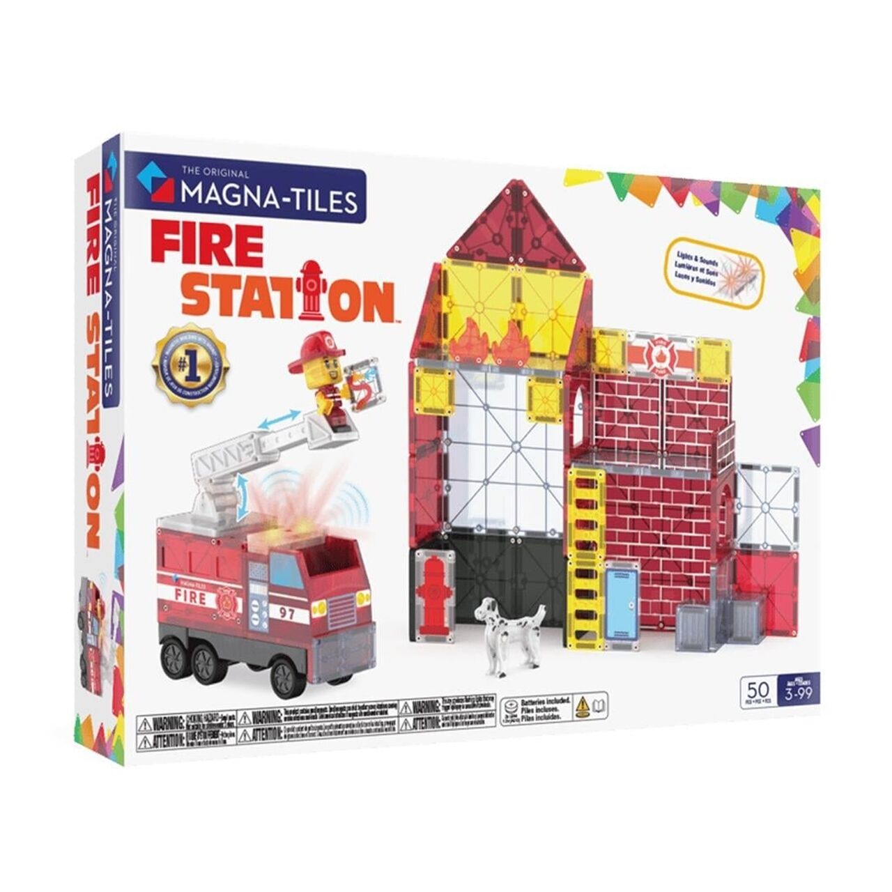 Magna Tiles  - Fire Station - 50 Parça