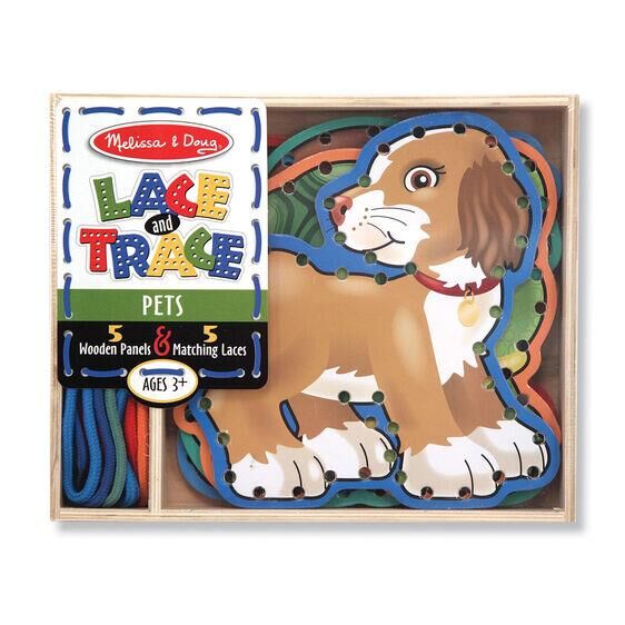 Melissa & Doug Ahşap İp Geçirme - Evcil Hayvanlar