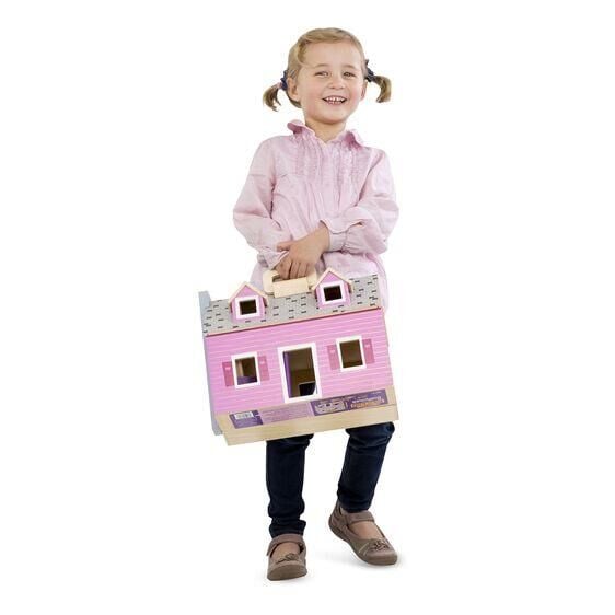 Melissa&Doug Ahşap Taşınabilir Küçük Mobilyalı Ev