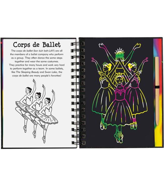 Trace Along Scratch and Sketch - Ballet
