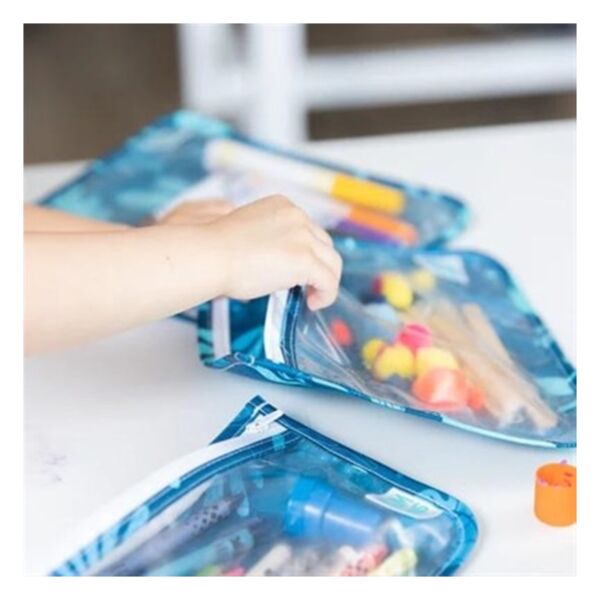 Bumkins Şeffaf Seyahat Çantası - Blue Tropic