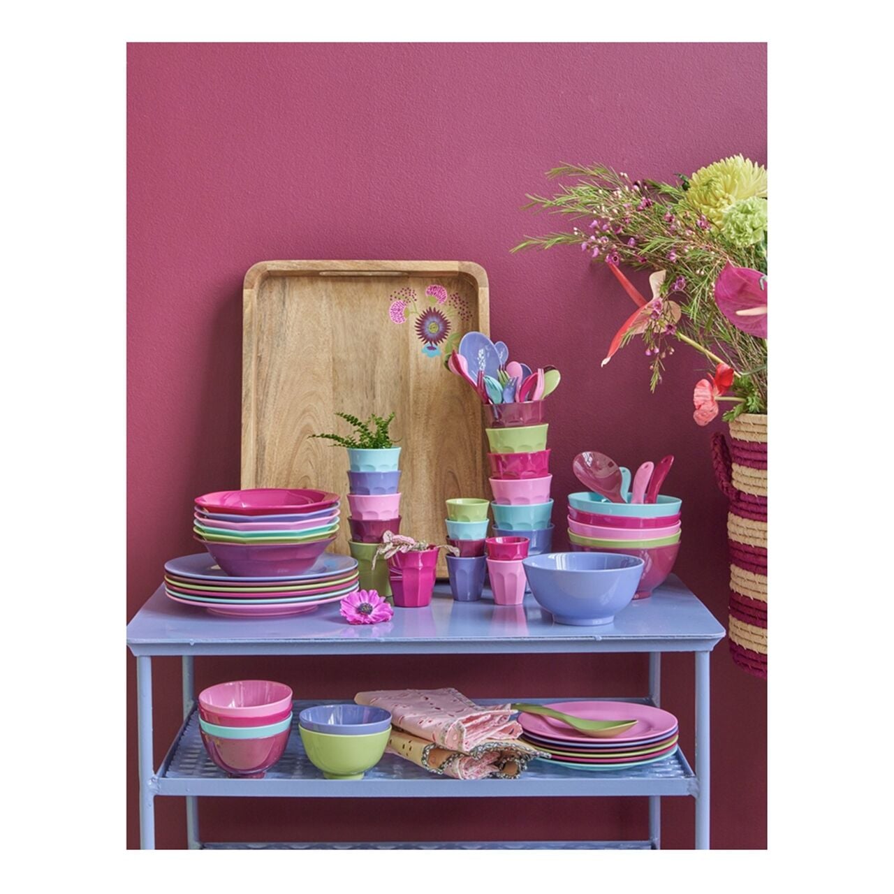 Melamin Yemek Tabağı - Fuşya