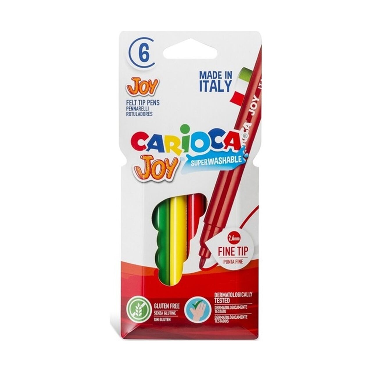 Carioca Joy  İnce Keçeli Boya Kalemi -  6 LI