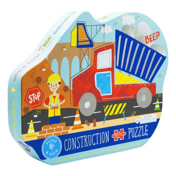 Floss Rock 40 Parça İnşaat Arabası Şekilli Puzzle