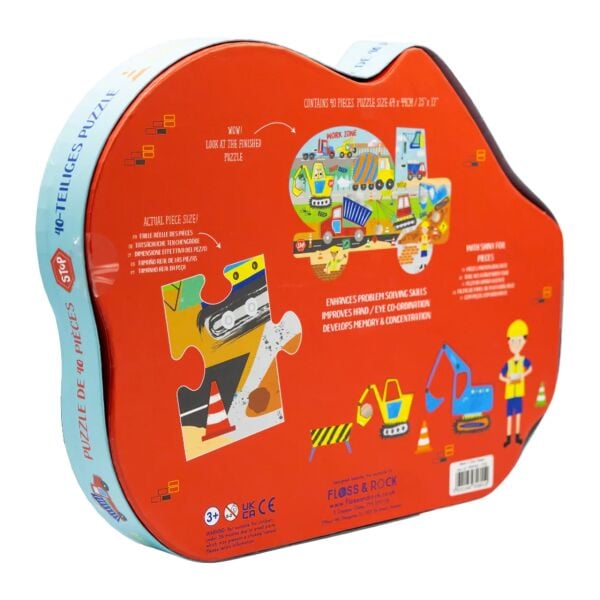 Floss Rock 40 Parça İnşaat Arabası Şekilli Puzzle
