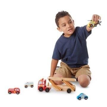 Melissa&Doug Ahşap Acil Yardım Araçları Taşıyıcı T