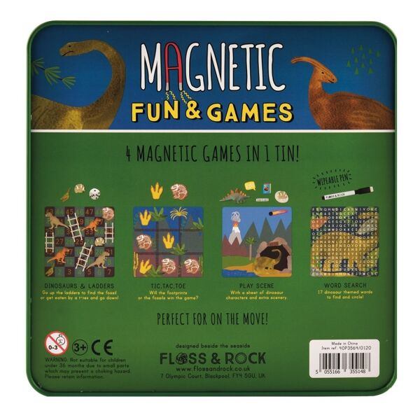 Mıknatıslı Kutu Oyunları - 4ü 1 arada Dinosaur