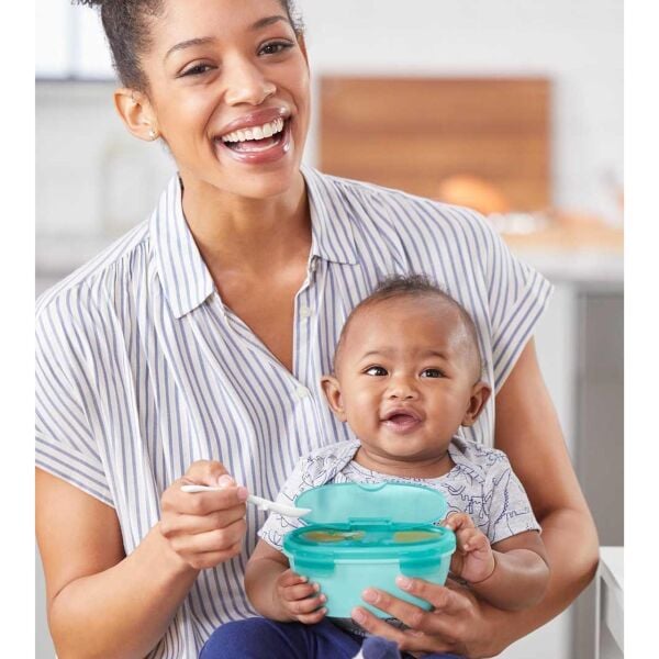 Skip Hop Mama Kaşık ve Kase Seti - Turkuaz