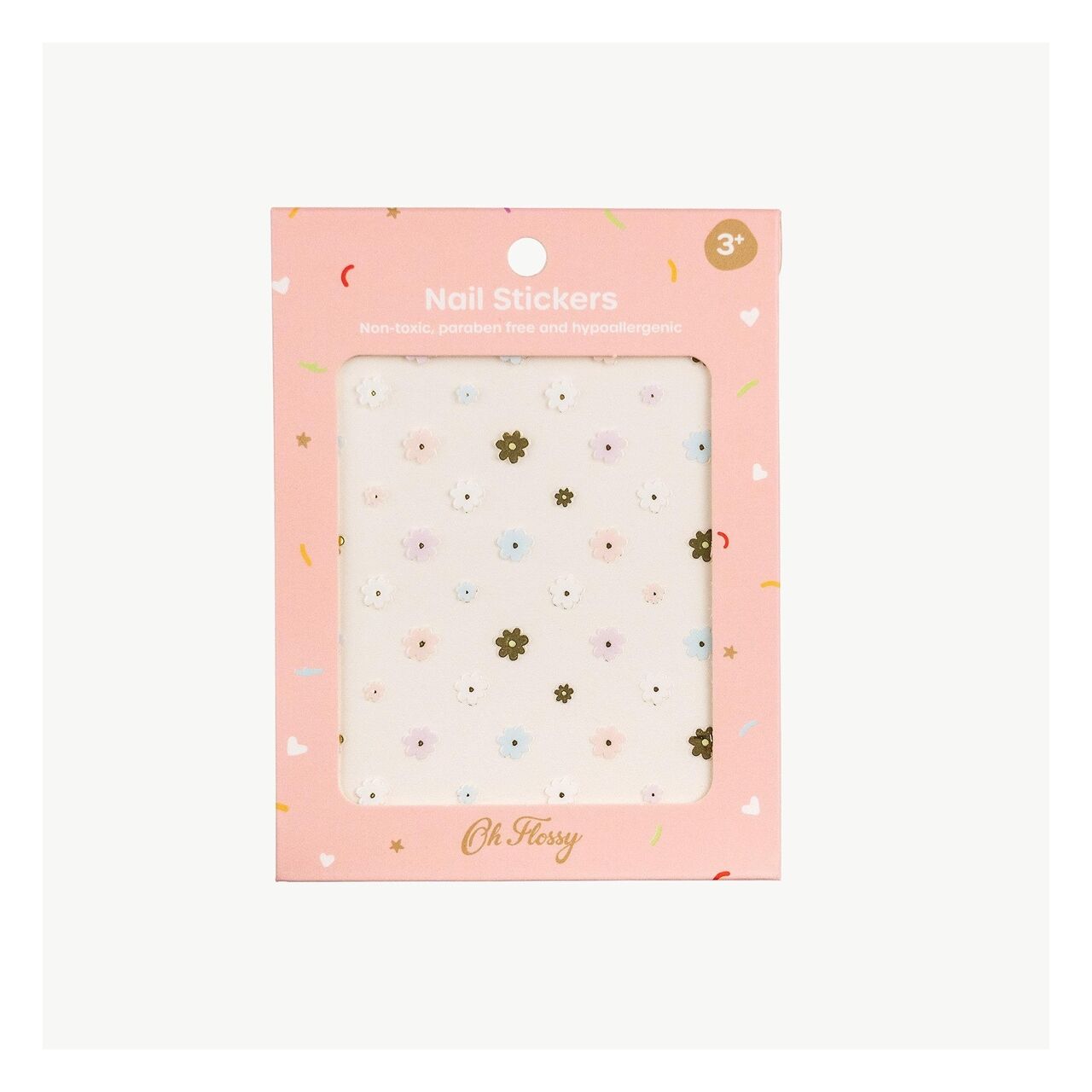 Oh Flossy Çocuk Doğal Tırnak Sticker/ Flowers