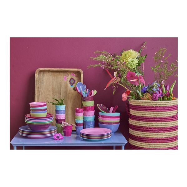 Melamin Düz Renk Büyük Boy Kase - Açık Yeşil