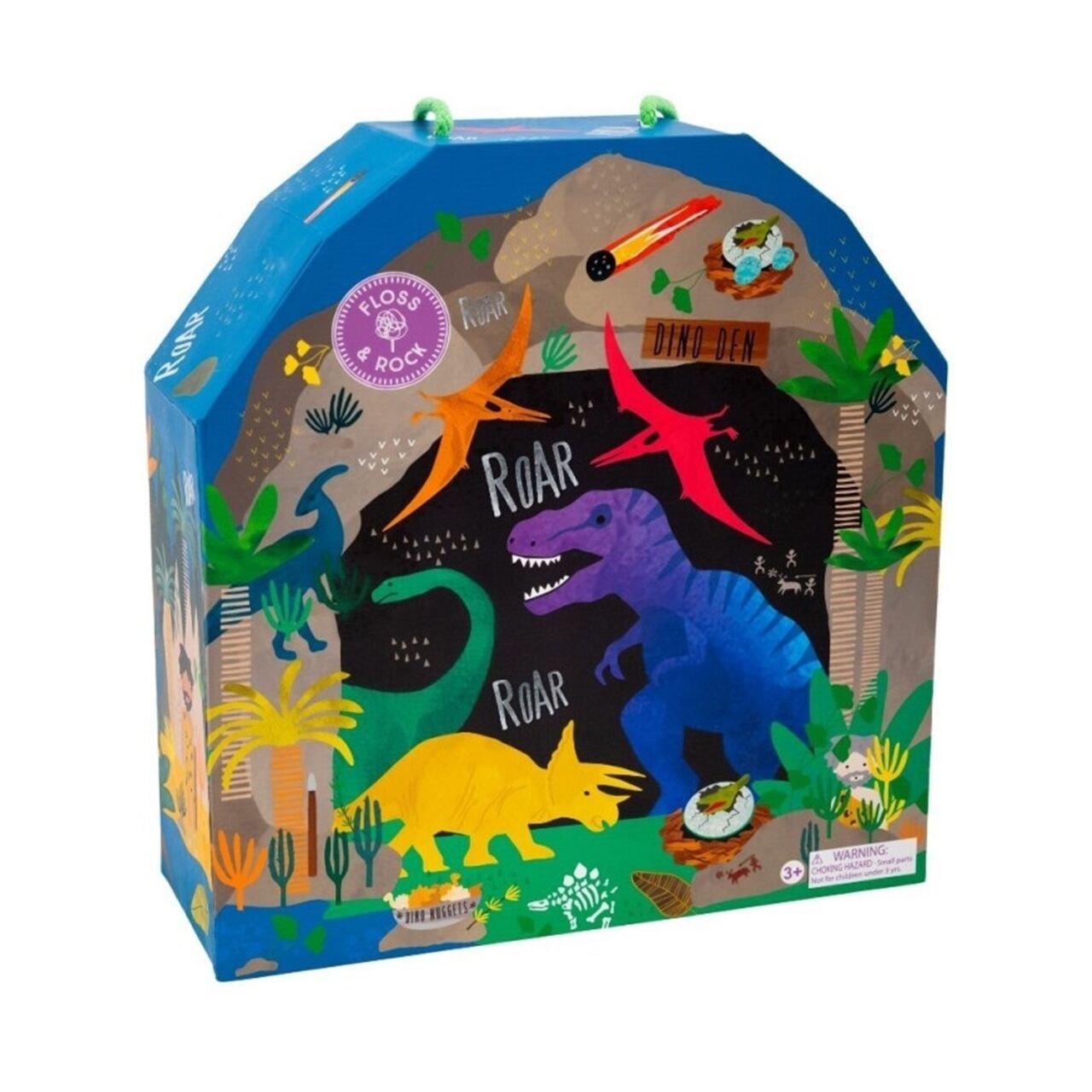 Floss Rock Ahşap Figürlü Oyun Kutuları - Dino