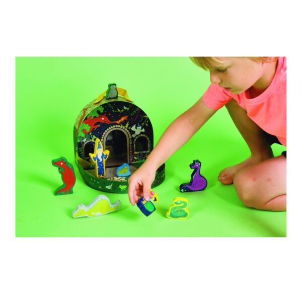 Floss Rock Ahşap Figürlü Oyun Kutuları - Dino