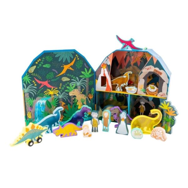 Floss Rock Ahşap Figürlü Oyun Kutuları - Dino