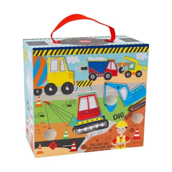 Floss Rock Ahşap Figürlü Oyun Kutusu-Construction