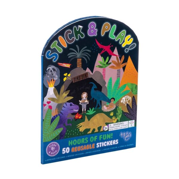 Floss Rock Tak Çıkar Sticker Oyun Sahnesi - Dino