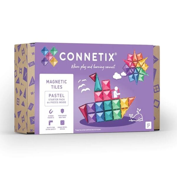 Connetix Pastel Başlangıç Seti - 64 Parça