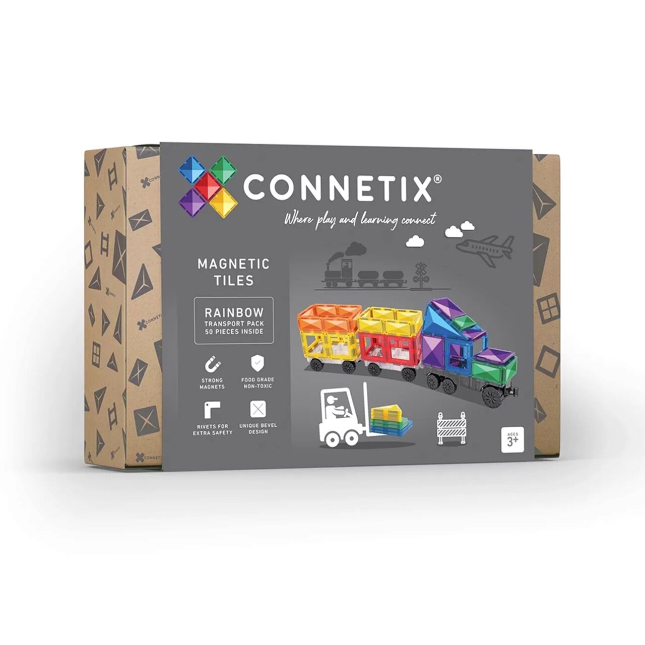 Connetix Rainbow Transport Set - 50 Parça
