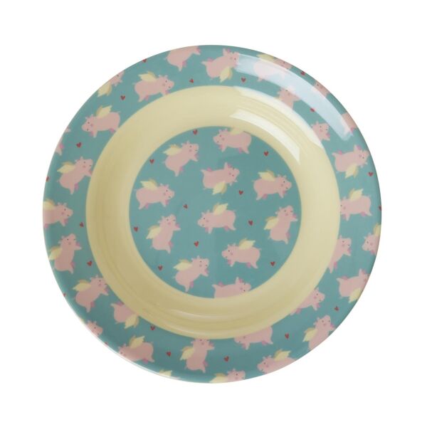 Melamin Çocuk Çukur Tabak - Flying Pig