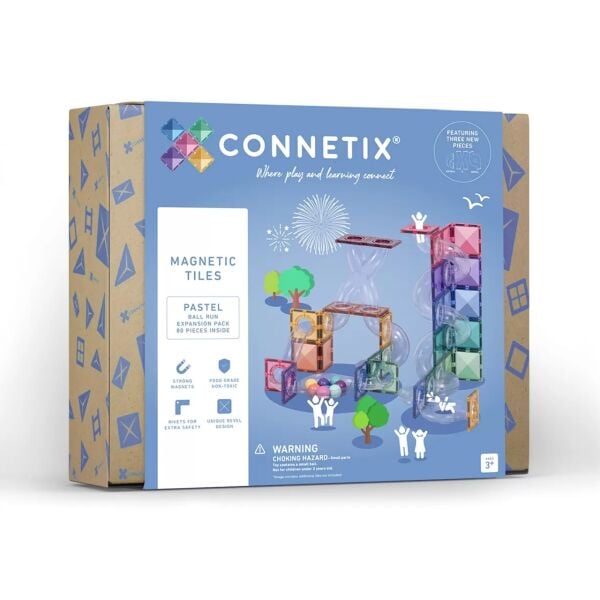 Connetix Pastel Ball Run Expansion Set - 80 Parça