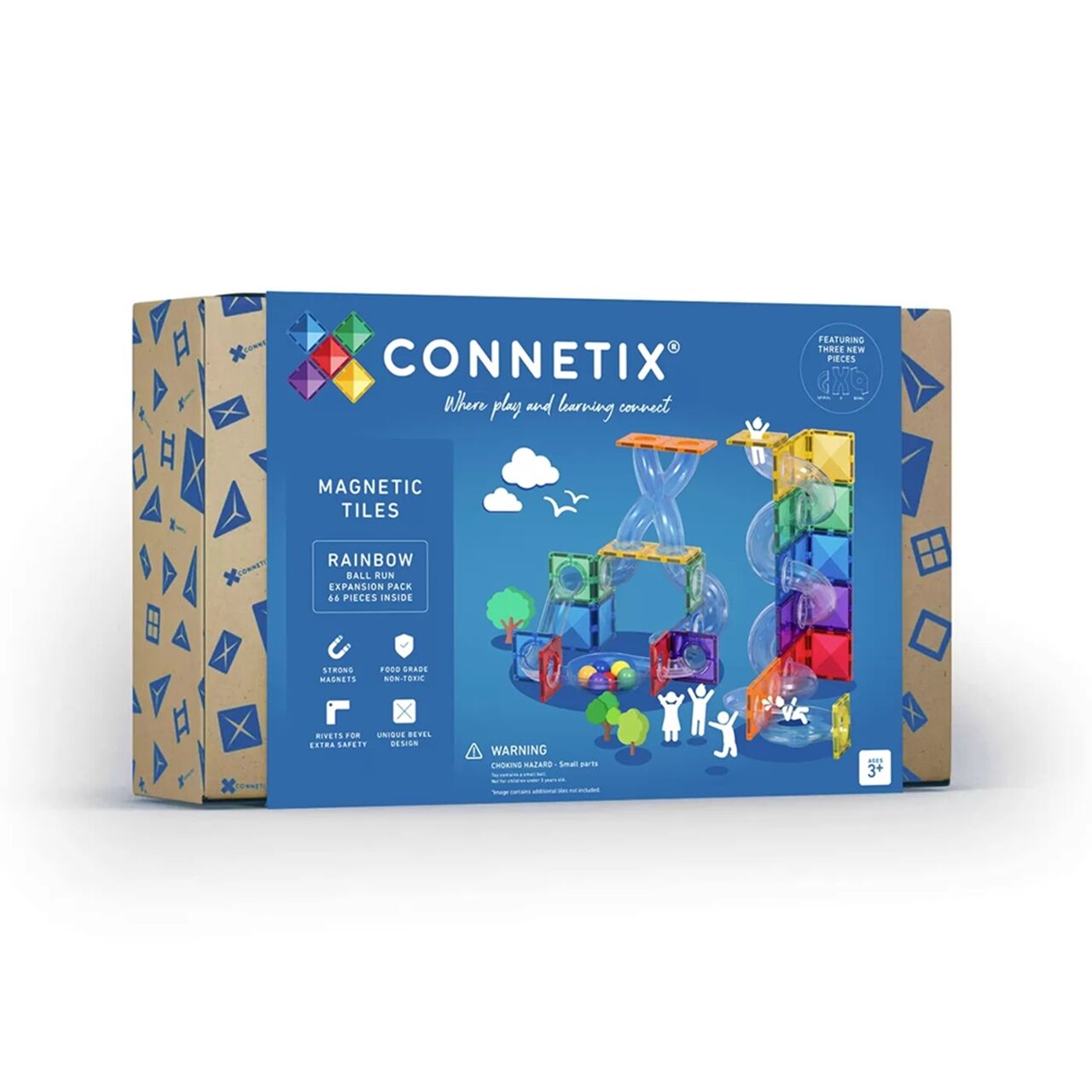 Connetix Rainbow Ball Run Expansion Set - 66 Parça