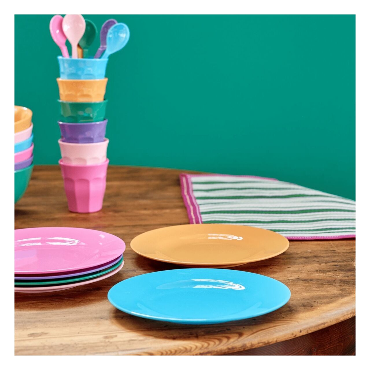 Melamin Yemek Tabağı - Açık Mavi