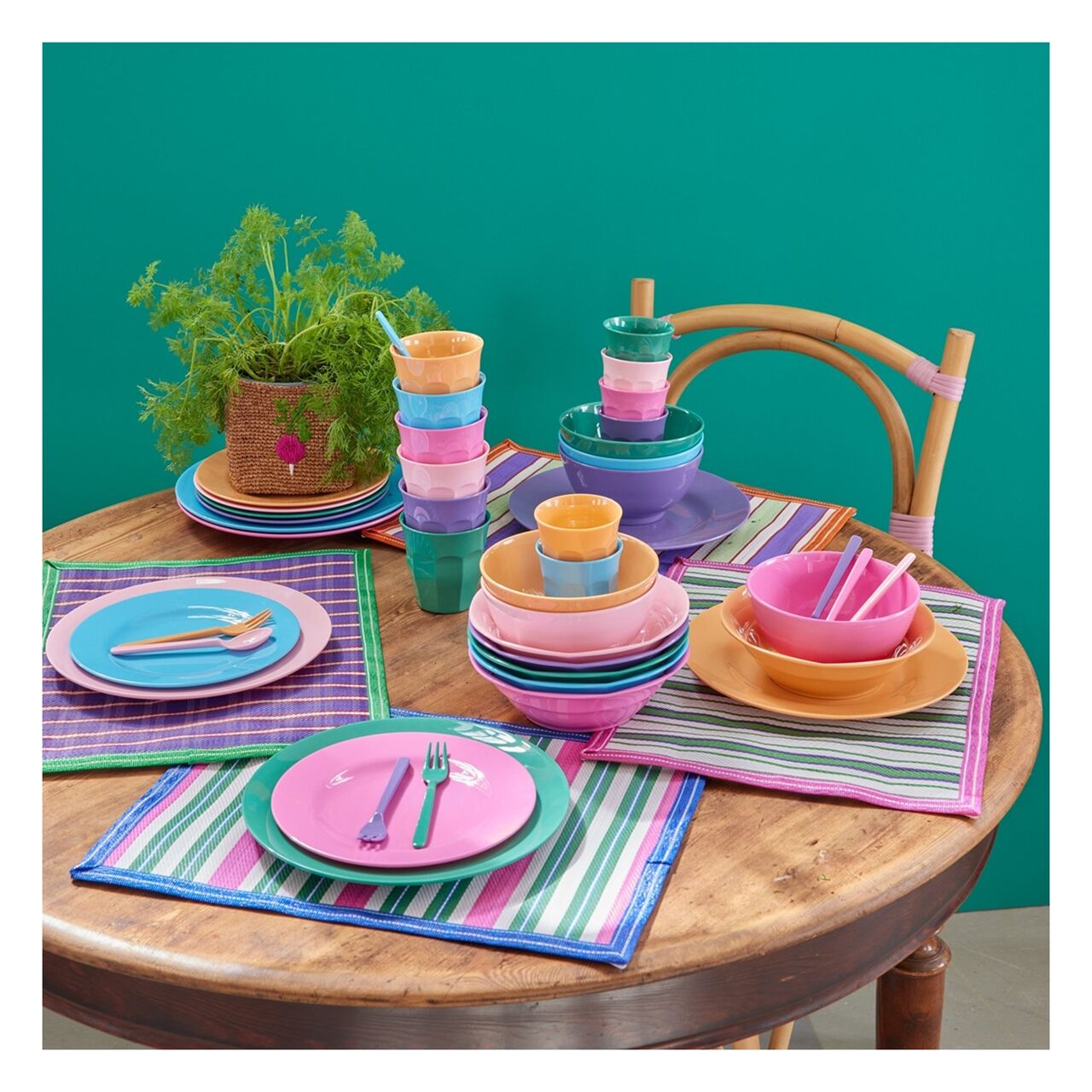 Melamin Yemek Tabağı - Pembe