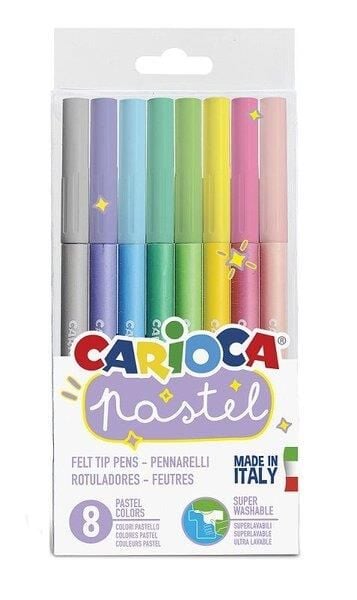 Carioca Pastel Renk Keçeli Boya Kalemi 8’li