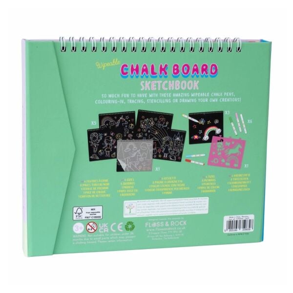 Floss Rock Chalk Board Eskiz Kitabı -Rainbow Fairy