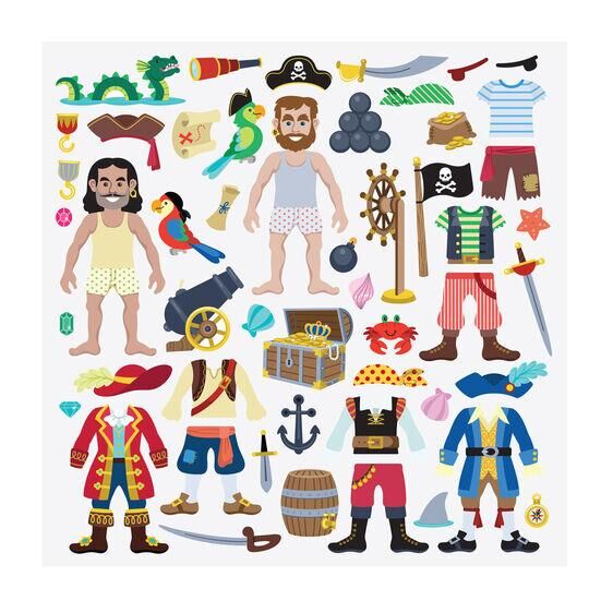 Melissa&Doug Kabartmalı Tak Çıkar Seti - Korsanlar
