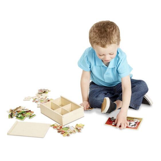 Melissa & Doug Ahşap 12x4 Yapboz Çiftlik Hayvanlar