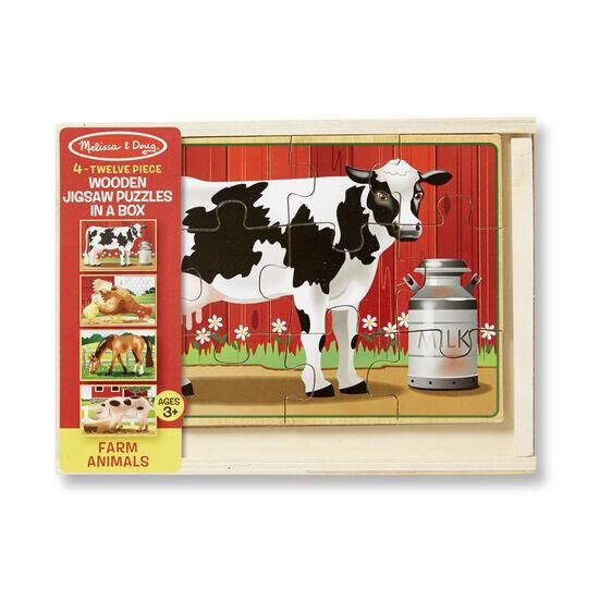 Melissa & Doug Ahşap 12x4 Yapboz Çiftlik Hayvanlar