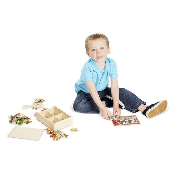Melissa & Doug Ahşap 12x4 Yapboz Çiftlik Hayvanlar