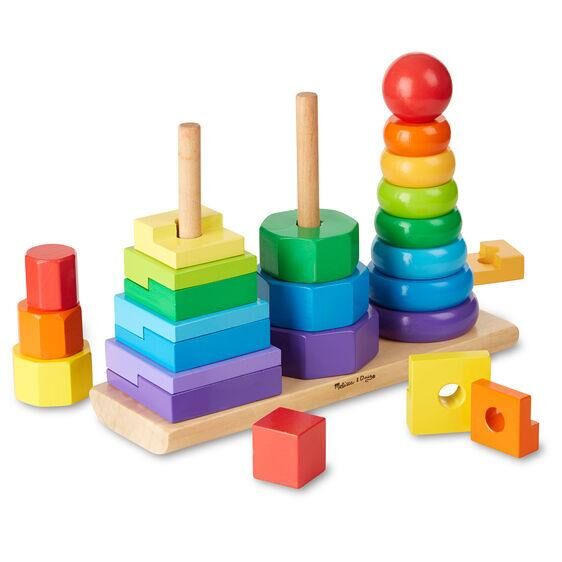 Melissa & Doug Ahşap Geometrik Kuleler