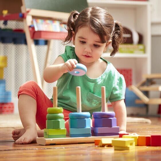 Melissa & Doug Ahşap Geometrik Kuleler