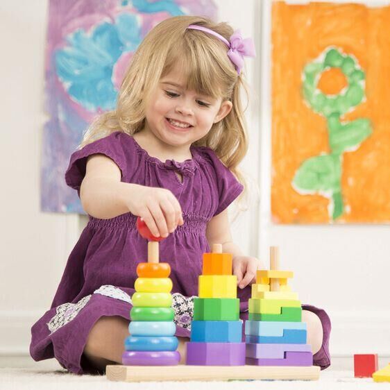 Melissa & Doug Ahşap Geometrik Kuleler
